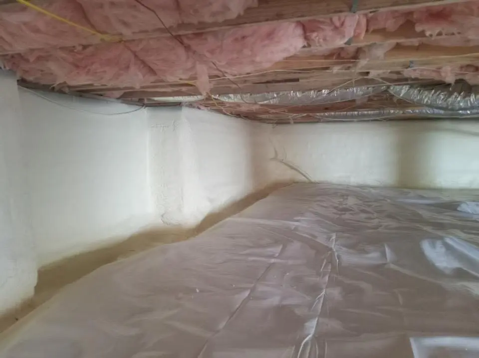 Crawl space encapsulation with closed-cell spray foam for Roof Waterproofing in Gardiner